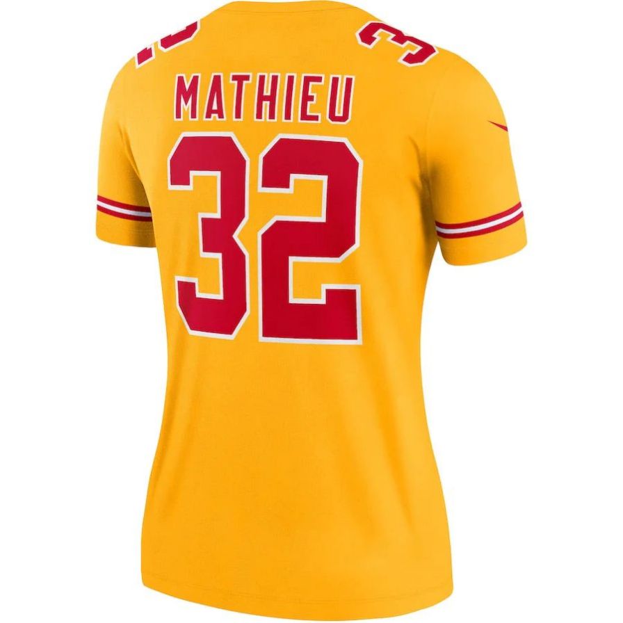 KC.Chiefs #32 Tyrann Mathieu Gold Inverted Legend Player Jersey Stitched American Football Jerseys football jersey product view 1