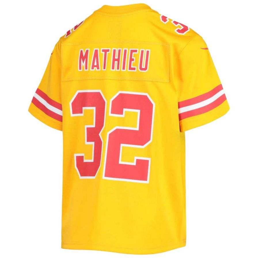 KC.Chiefs #32 Tyrann Mathieu Gold Inverted Team Player Game Jersey Stitched American Football Jerseys football jersey product view 1