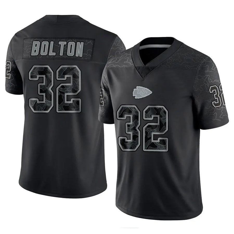KC.Chiefs #32 Nick Bolton Player Black RFLCTV Limited Football Jerseys football jersey product view 1