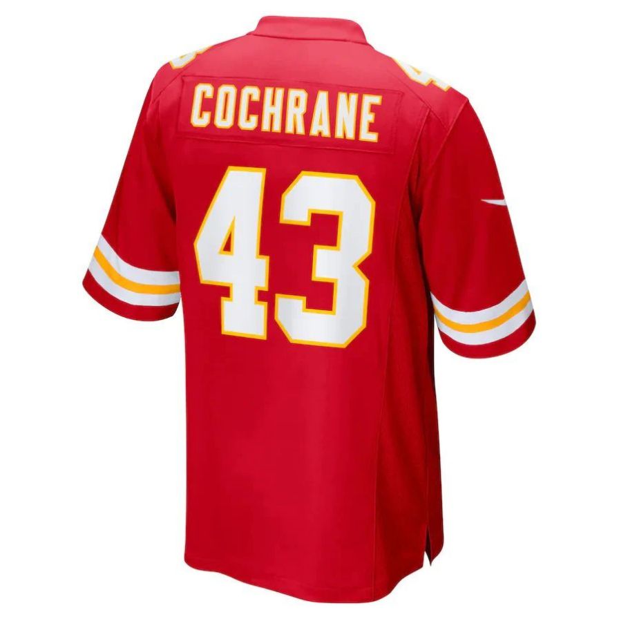 KC.Chiefs #43 Jack Cochrane Red Game Player Jersey Stitched American Football Jerseys football jersey product view 1