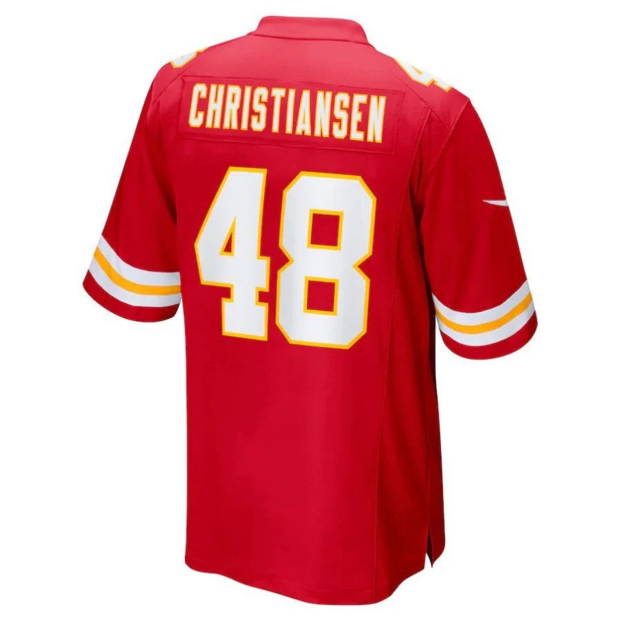 KC.Chiefs #48 Cole Christiansen Player Red Home Game Football Jerseys football jersey product view 1
