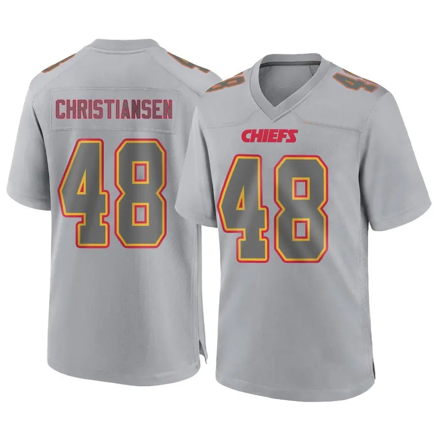 KC.Chiefs #48 Cole Christiansen Player Gray Fashion Game Football Jerseys football jersey product view 1