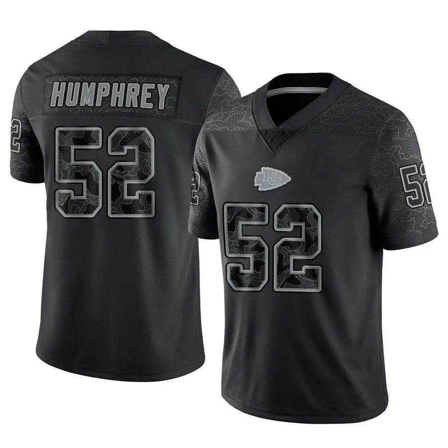 KC.Chiefs #52 Creed Humphrey Player Black RFLCTV Limited Football Jerseys football jersey product view 1