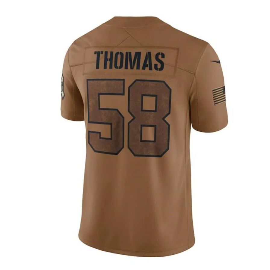 KC.Chiefs #58 Derrick Thomas Brown 2023 Salute To Service Retired Player Limited Player Jersey Stitched American Football Jerseys football jersey product view 1