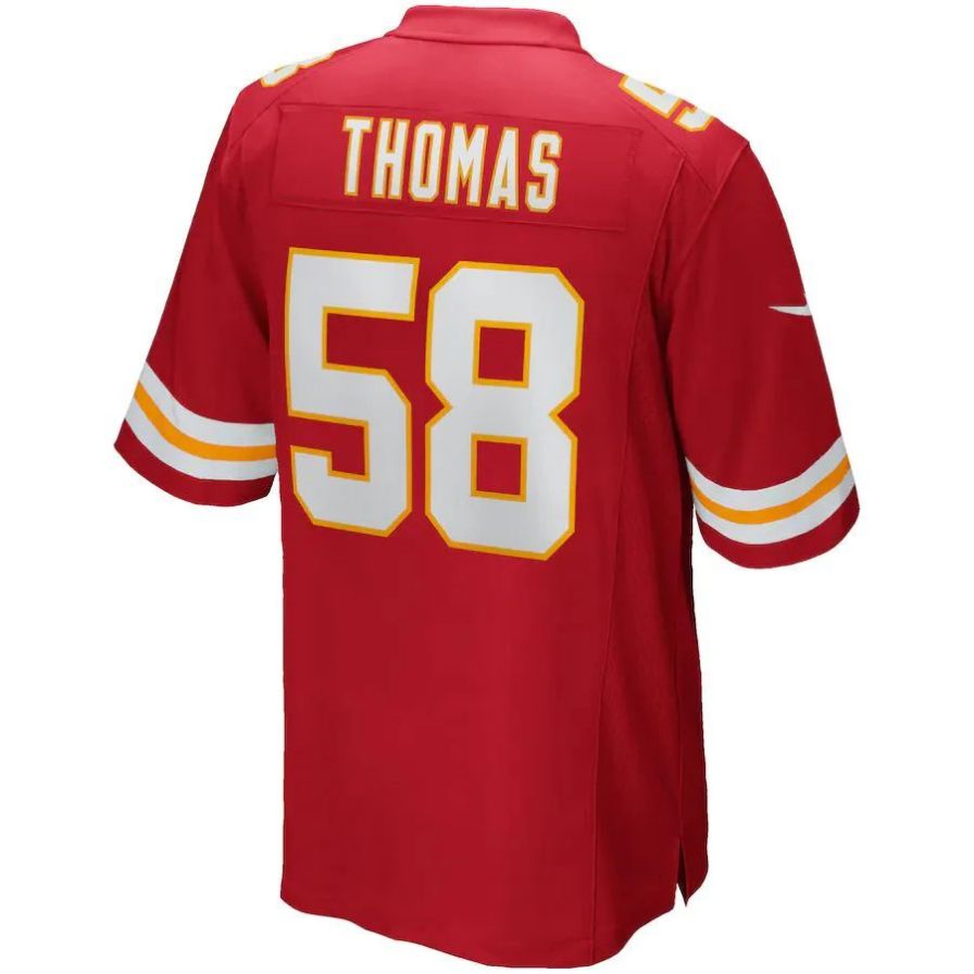 KC.Chiefs #58 Derrick Thomas Red Game Retired Player Jersey Stitched American Football Jerseys. football jersey product view 1
