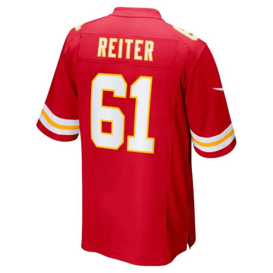 KC.Chiefs #61 Austin Reiter Red Game Player Jersey Stitched American Football Jerseys football jersey product view 1
