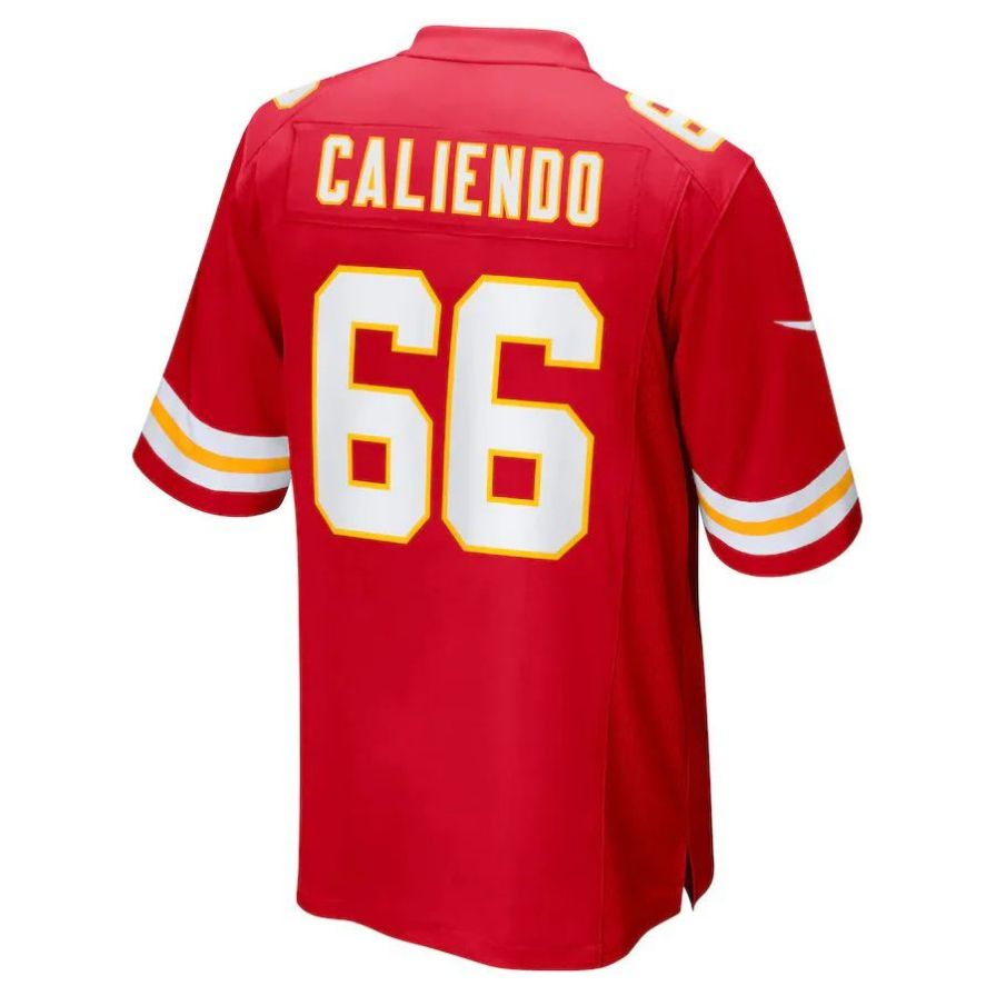 KC.Chiefs #66 Mike Caliendo Red Game Player Jersey Stitched American Football Jerseys football jersey product view 1