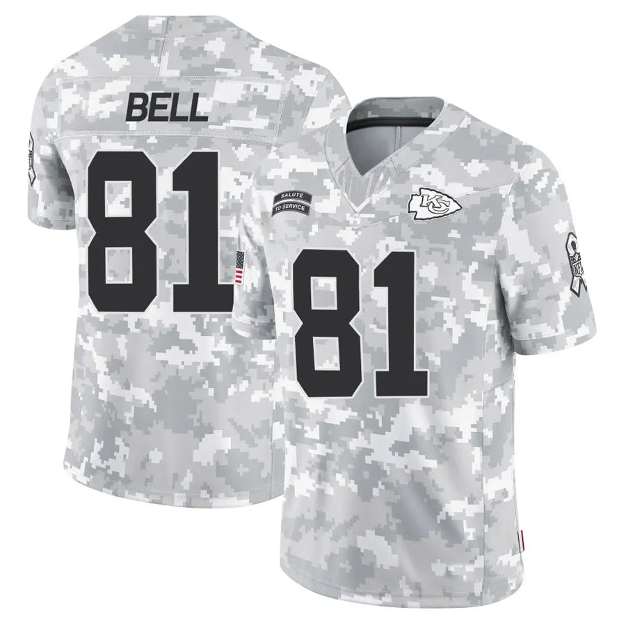 KC.Chiefs #81 Blake Bell Player Arctic Camo Salute to Service Limited Football Jerseys football jersey product view 1