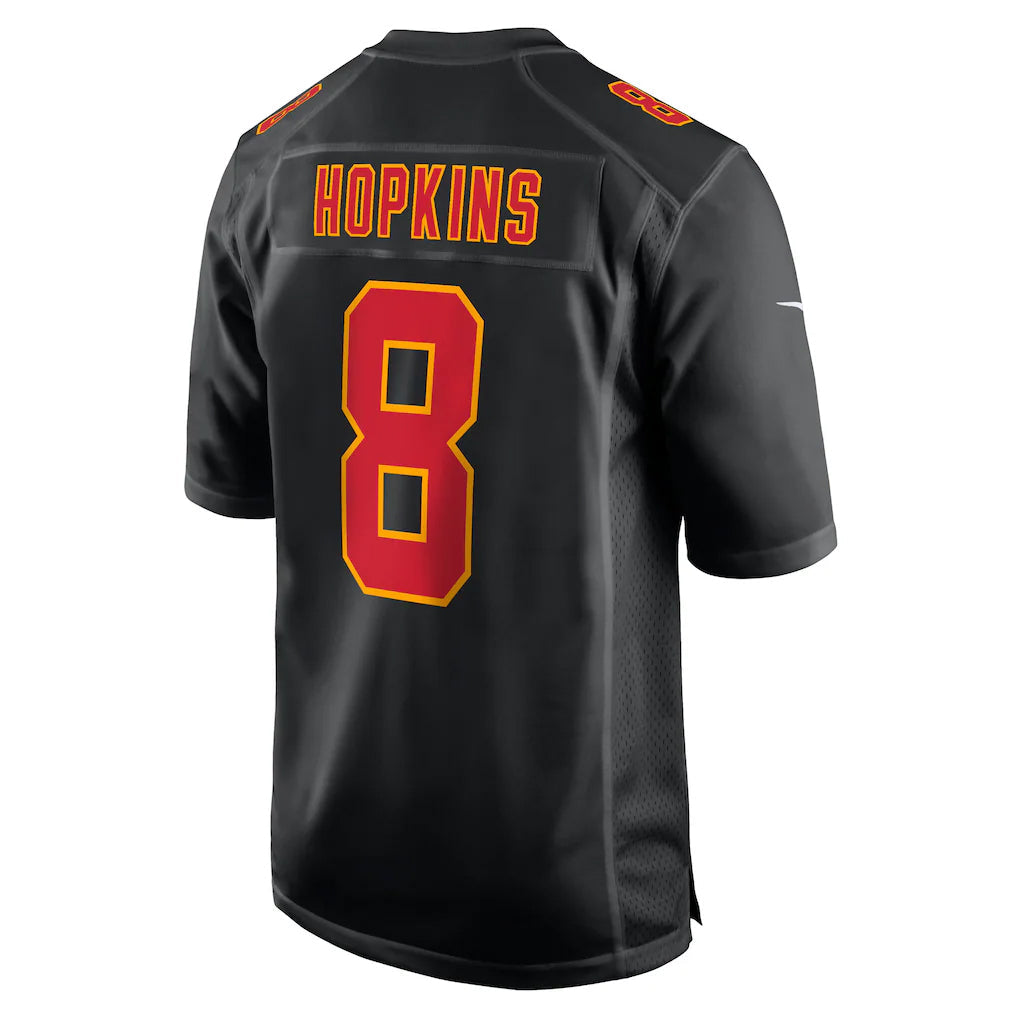 KC.Chiefs #8 DeAndre Hopkins Player Carbon Black Fashion Game Football Jerseys football jersey product view 1