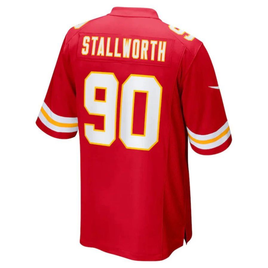 KC.Chiefs #90 Taylor Stallworth Red Game Player Jersey Stitched American Football Jerseys football jersey product view 1