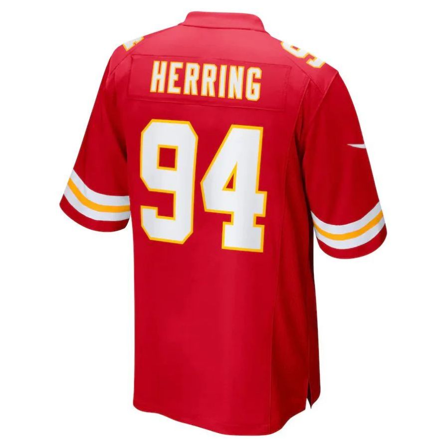 KC.Chiefs #94 Malik Herring Red Team Game Player Jersey Stitched American Football Jerseys football jersey product view 1