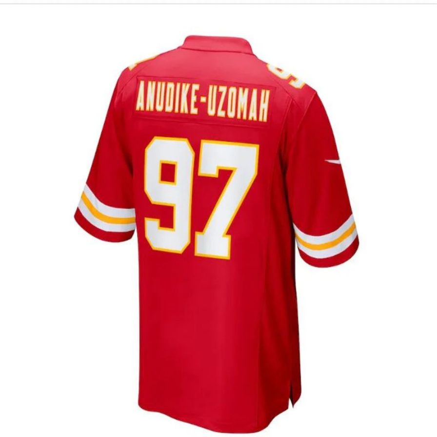 KC.Chiefs #97 Felix Anudike-Uzomah 2023 Draft First Round Pick Player Game Jersey - Red Stitched American Football Jerseys football jersey product view 1