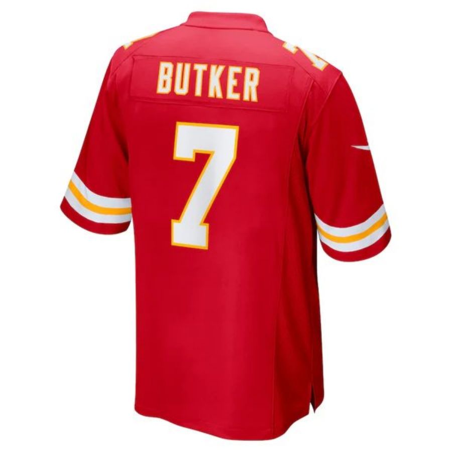 KC.Chiefs #7 Harrison Butker Player Red Home Game Football Jerseys football jersey product view 1
