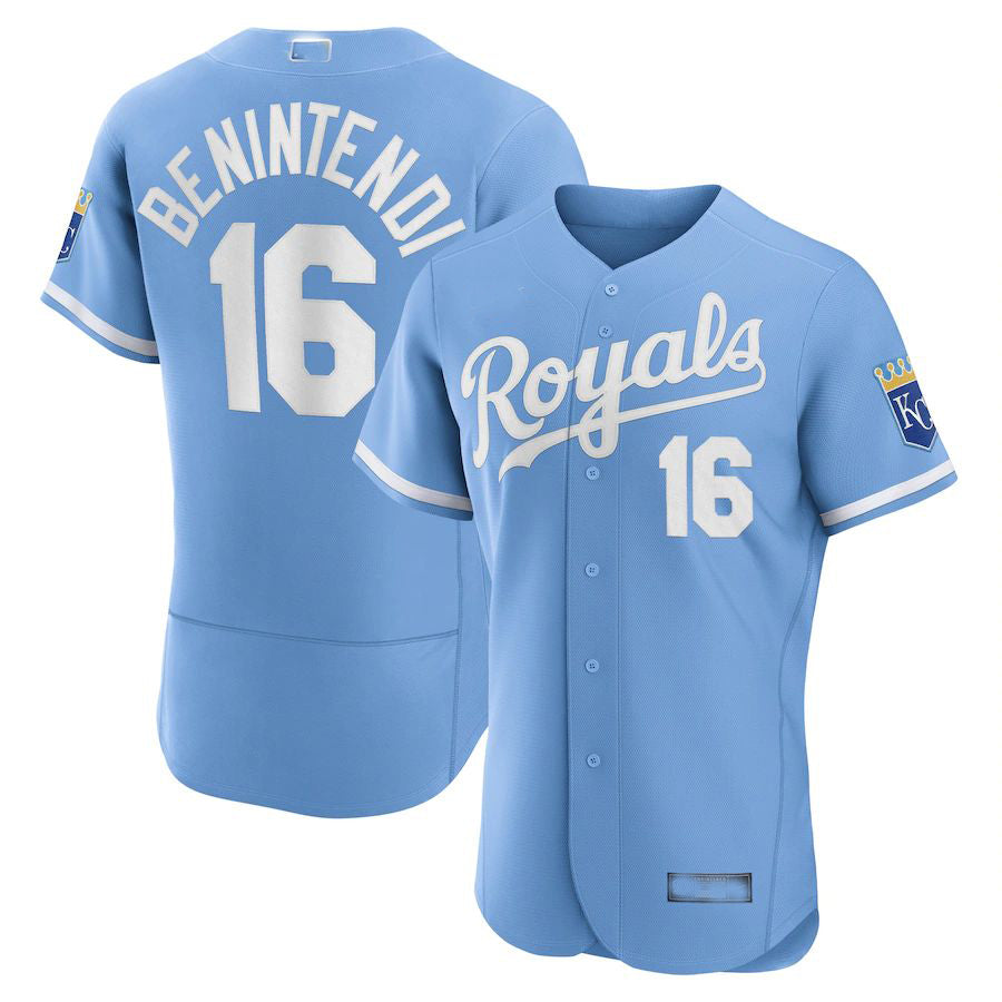 Kansas City Royals #16 Andrew Benintendi Light Blue 2022 Alternate Authentic Player Jersey Baseball Jerseys baseball jersey product view 1