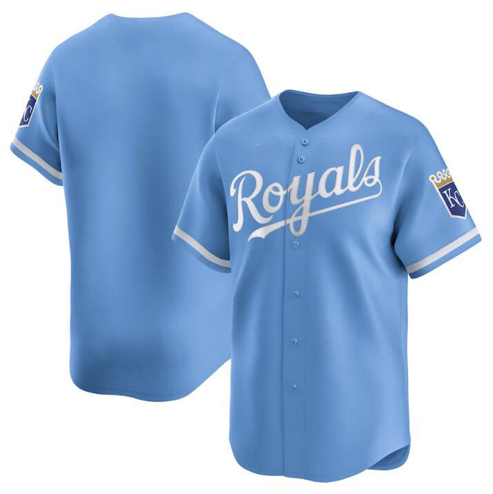 Kansas City Royals Blank Light Blue 2024 Alternate Limited Stitched Baseball Jersey baseball jersey product view 1