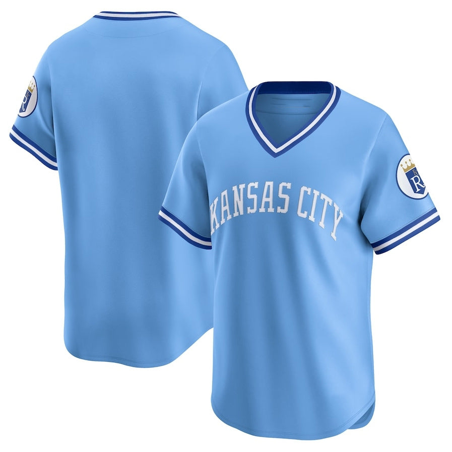 Kansas City Royals Cooperstown Collection Limited Jersey - Light Blue Stitched Baseball Jersey baseball jersey product view 1