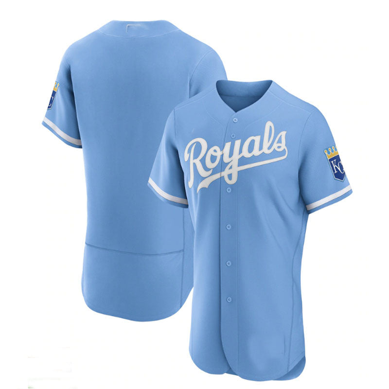 Kansas City Royals 2022 Alternate Authentic Jersey - Light Blue Baseball Jerseys baseball jersey product view 1