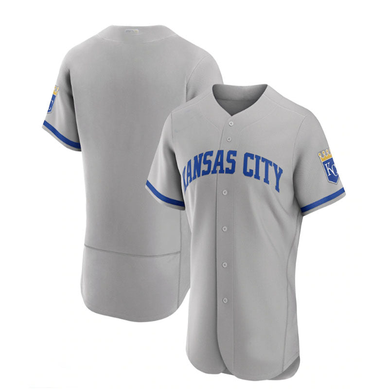 Kansas City Royals 2022 Road Authentic Jersey - Gray Baseball Jerseys baseball jersey product view 1