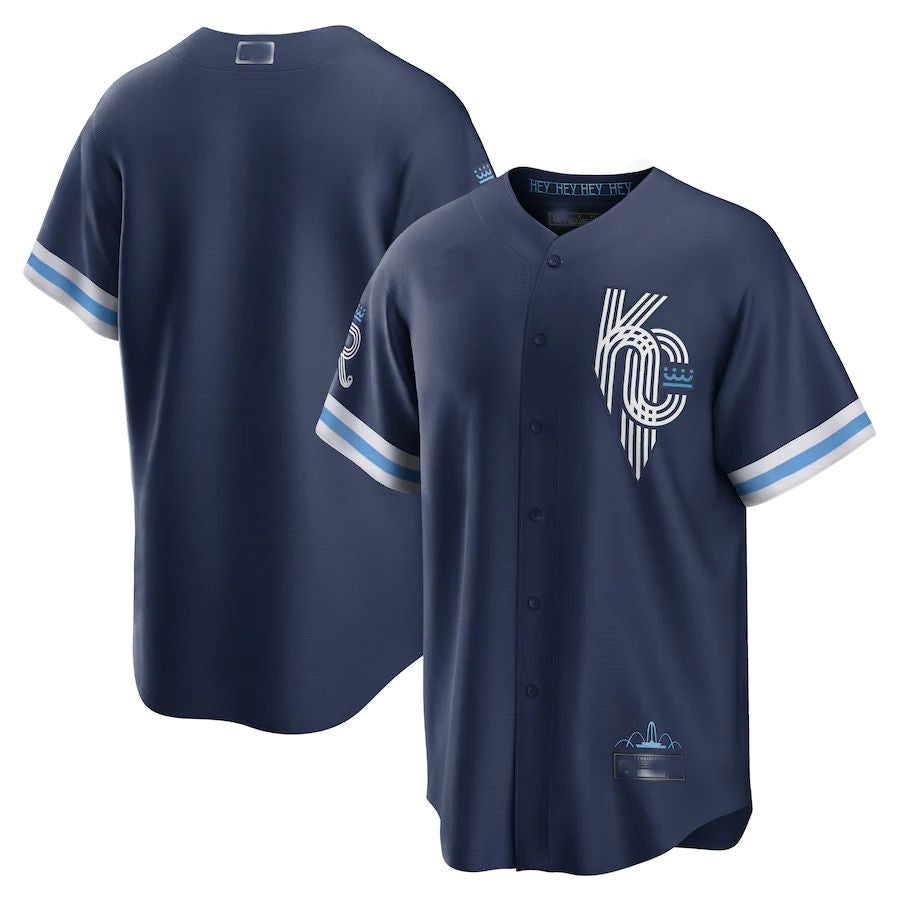 Kansas City Royals Navy 2022 City Connect Replica Jersey Baseball Jerseys baseball jersey product view 1