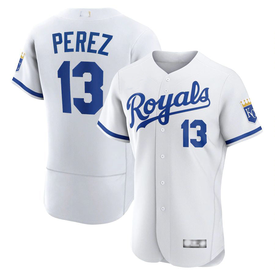 Kansas City Royals #13 Salvador P¨¦rez White 2022 Home Authentic Player Jersey Baseball Jerseys baseball jersey product view 1