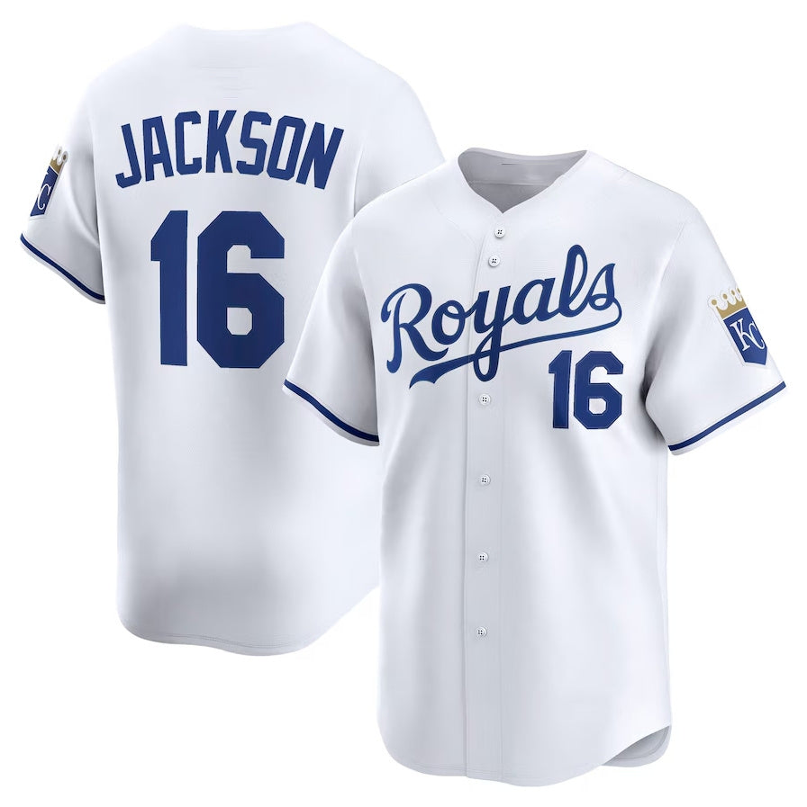 Kansas City Royals #16 Bo Jackson Home Limited Player Jersey - White Stitched Baseball Jersey baseball jersey product view 1