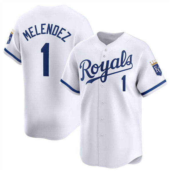 Kansas City Royals #1 MJ Melendez White 2024 Home Limited Stitched Baseball Jersey baseball jersey product view 1