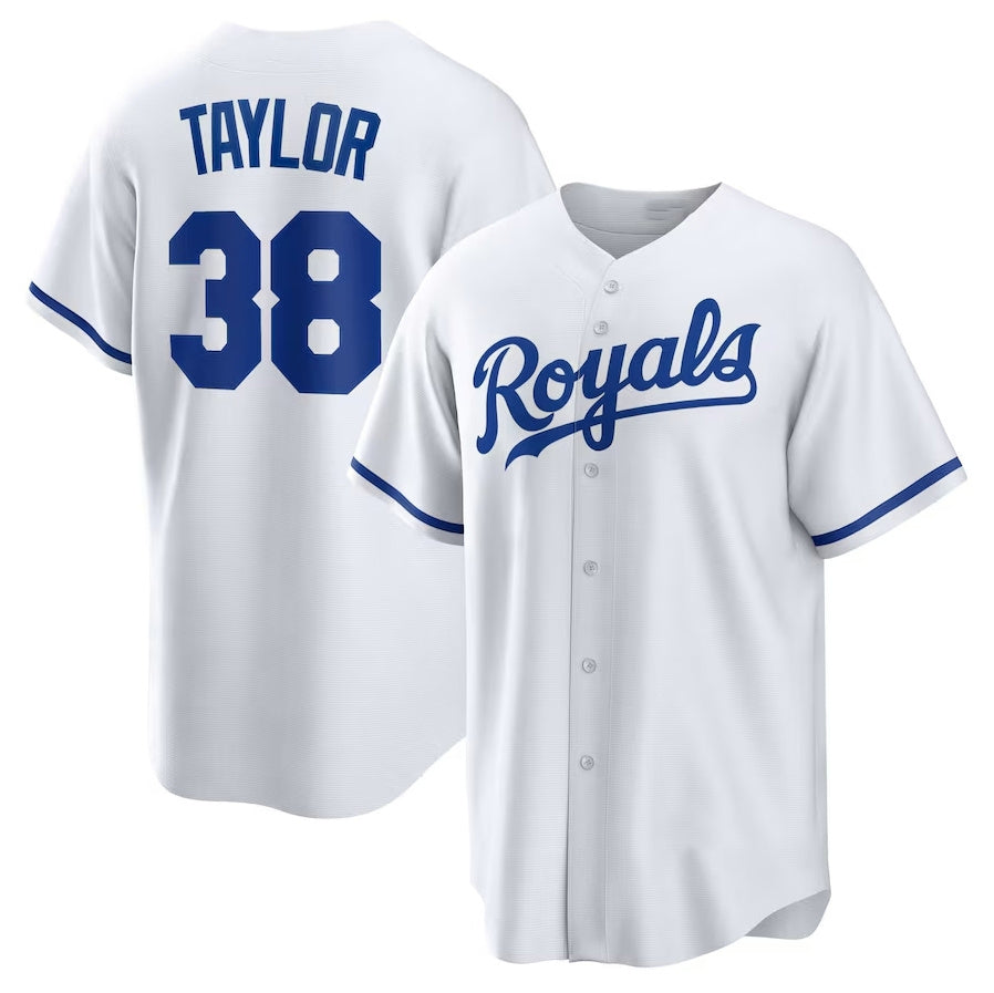 Kansas City Royals #38 Josh Taylor Home Replica Player Jersey - White Stitched Baseball Jersey baseball jersey product view 1