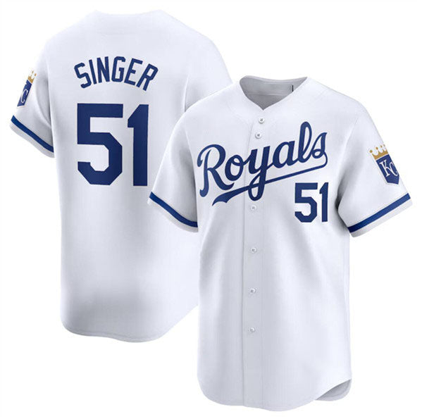 Kansas City Royals #51 Brady Singer White 2024 Home Stitched Baseball Jersey baseball jersey product view 1