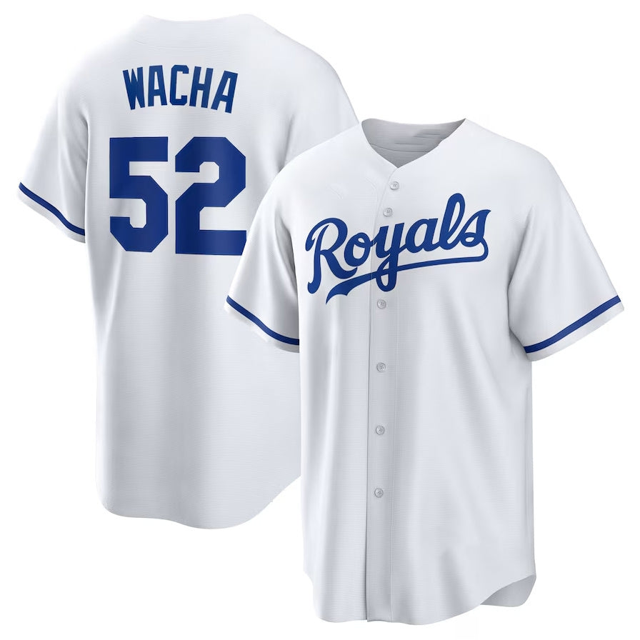 Kansas City Royals #52 Michael Wacha Home Replica Jersey - White Stitched Baseball Jersey baseball jersey product view 1