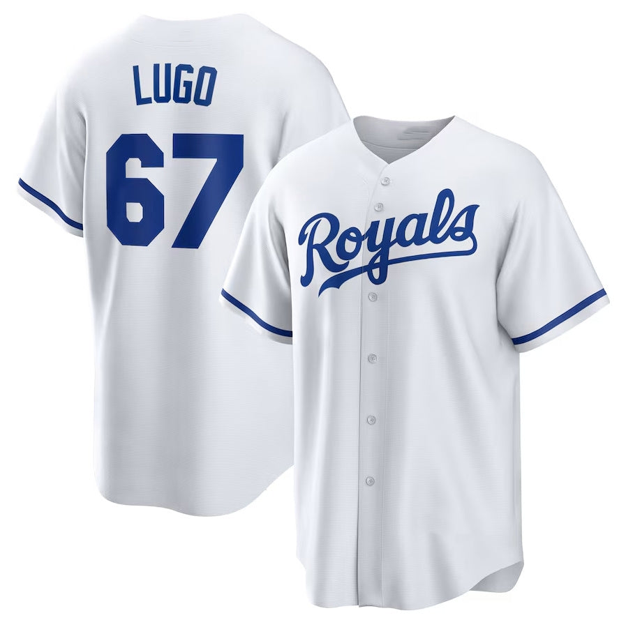 Kansas City Royals #67 Seth Lugo Home Replica Jersey - White Stitched Baseball Jersey baseball jersey product view 1