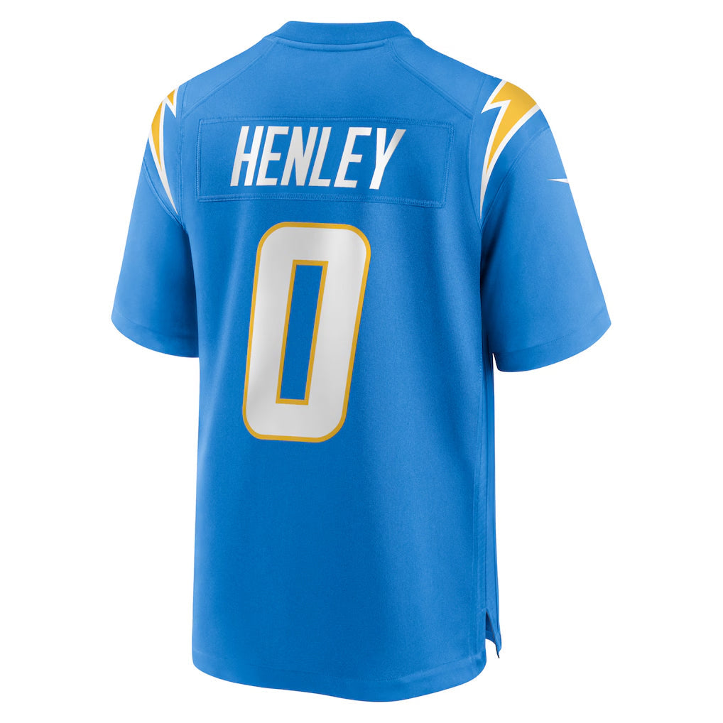 LA.Chargers #0 Daiyan Henley Player Powder Blue Home Game Football Jerseys football jersey product view 1