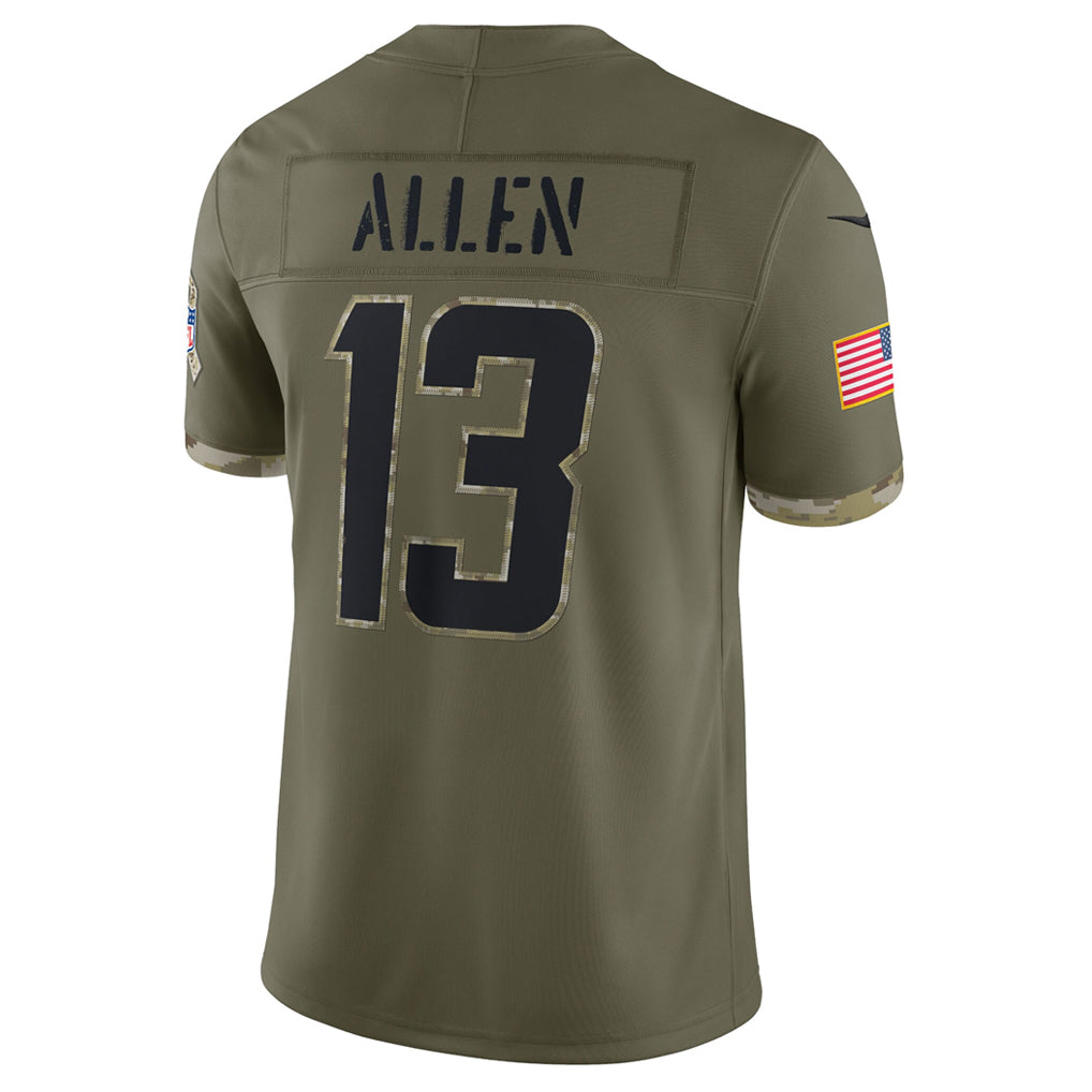 LA.Chargers #13 Keenan Allen Player Salute To Service Olive Game Football Jerseys football jersey product view 1