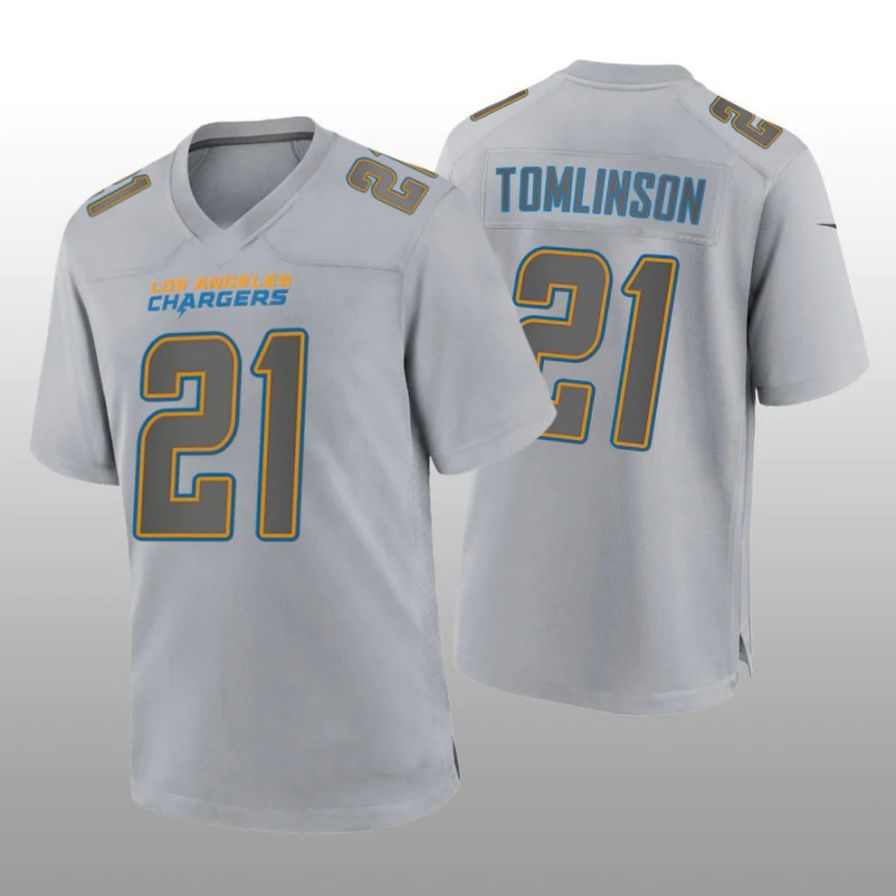 #21 LaDainian Tomlinson Player LA.Chargers Gray Game Football Jerseys football jersey product view 1
