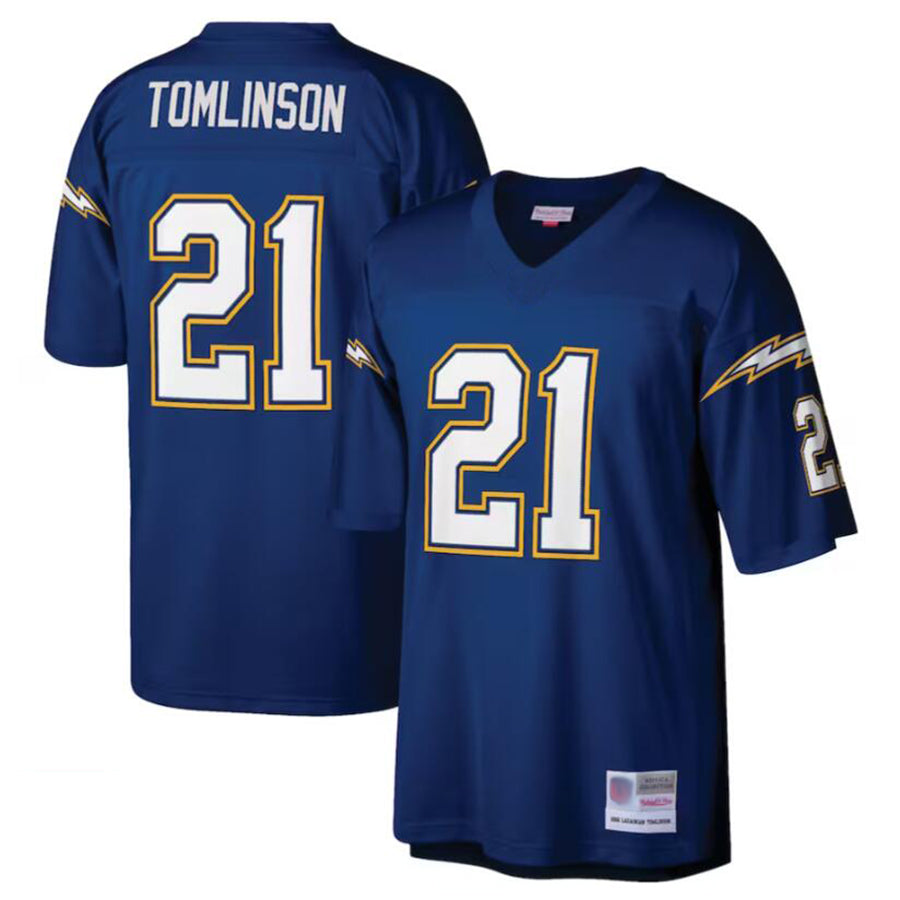#21 LaDainian Tomlinson Player LA.Chargers Navy Retired Legacy Replica Football Jerseys football jersey product view 2