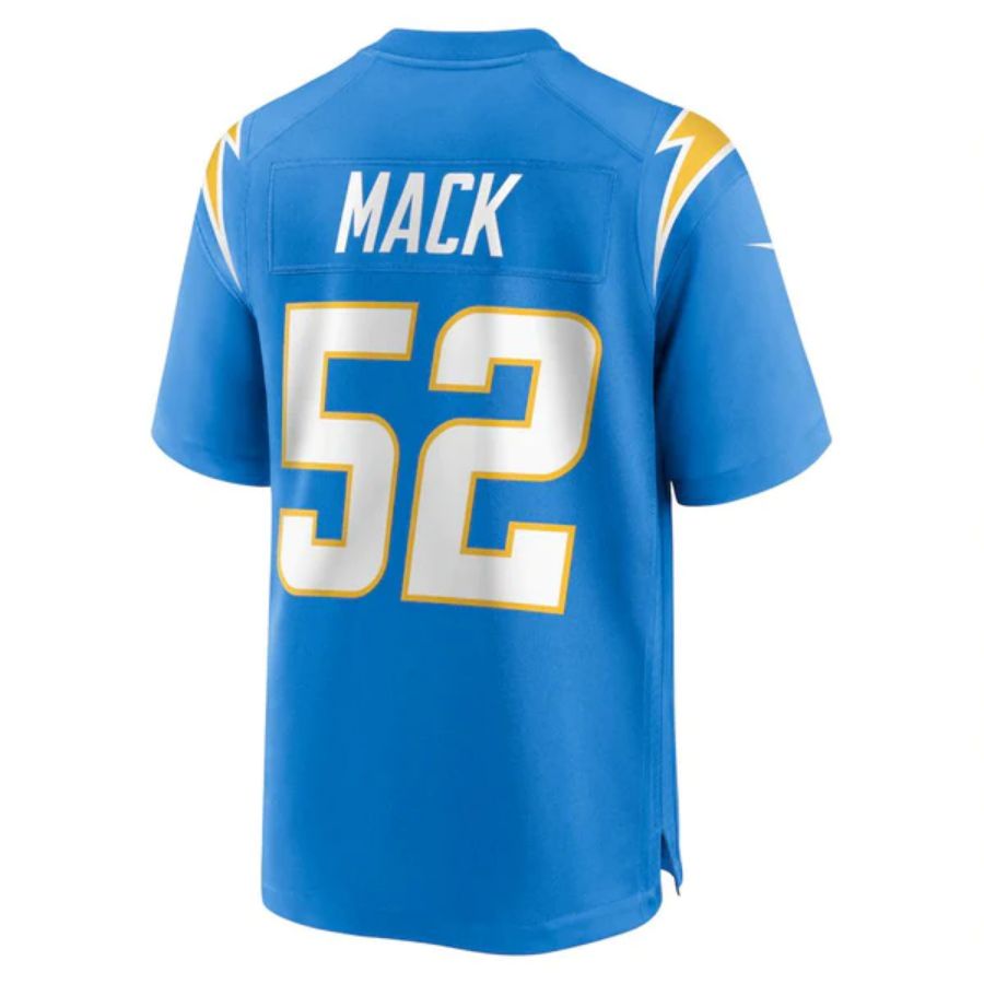 #52 Khalil Mack Player LA.Chargers Powder Blue Game Stitched Football Jerseys football jersey product view 1
