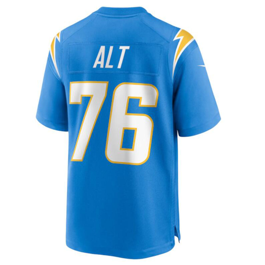 #76 Joe Alt Player LA.Chargers Powder Blue Game Stitched Football Jerseys football jersey product view 1