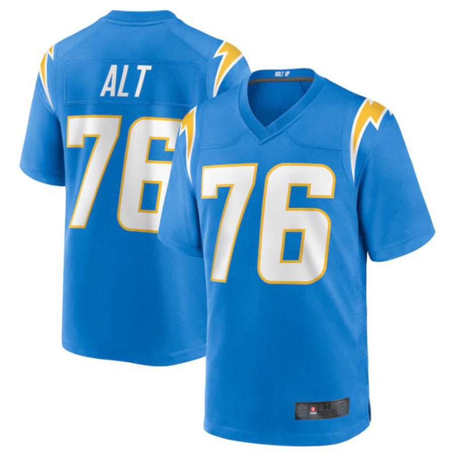 #76 Joe Alt Player LA.Chargers Powder Blue Game Stitched Football Jerseys football jersey product view 2