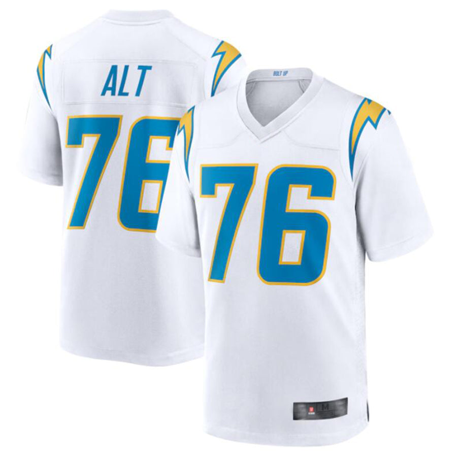 #76 Joe Alt Player LA.Chargers White Game Stitched Football Jerseys football jersey product view 2