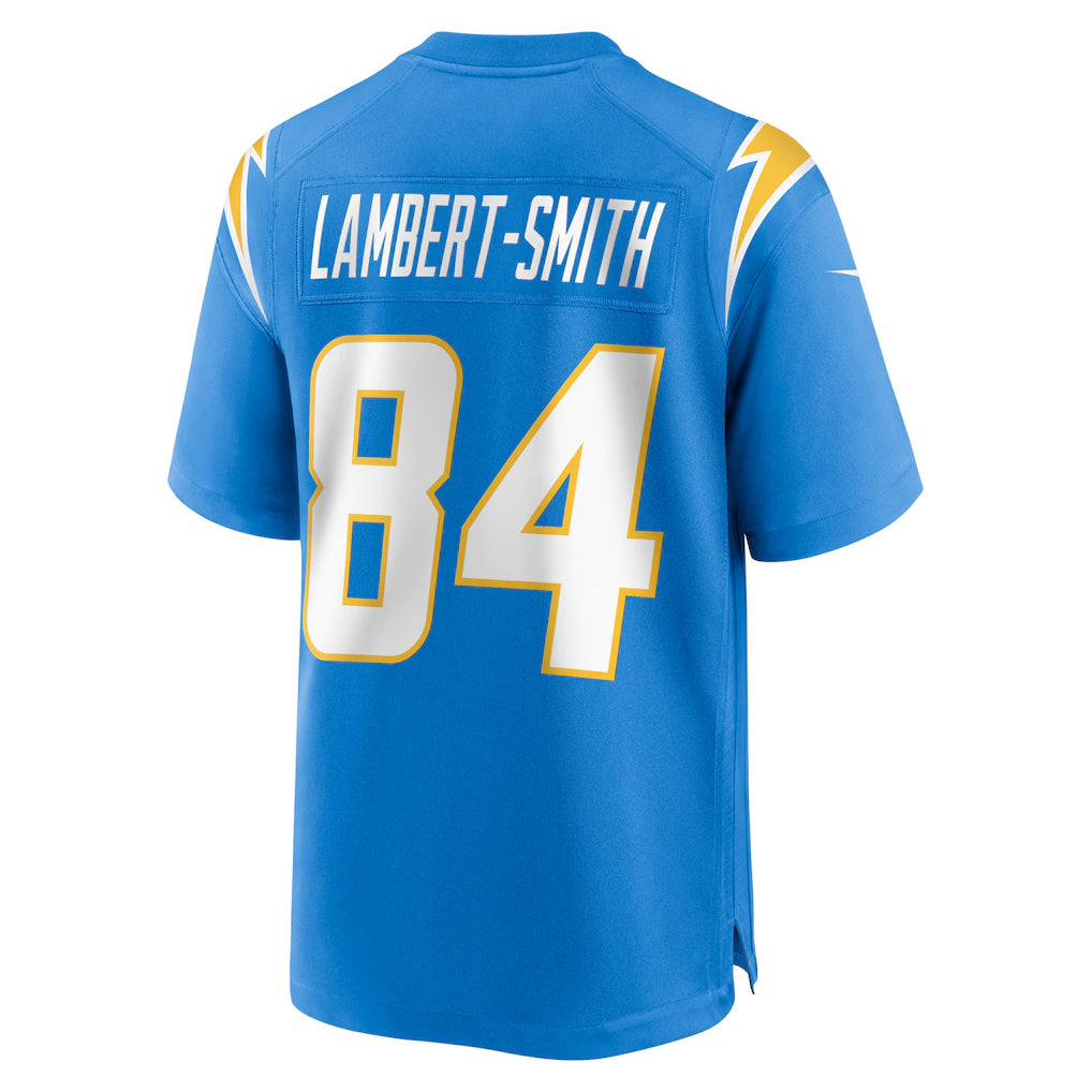 LA.Chargers #84 KeAndre Lambert-Smith Player Powder Blue Home Game Football Jerseys football jersey product view 1