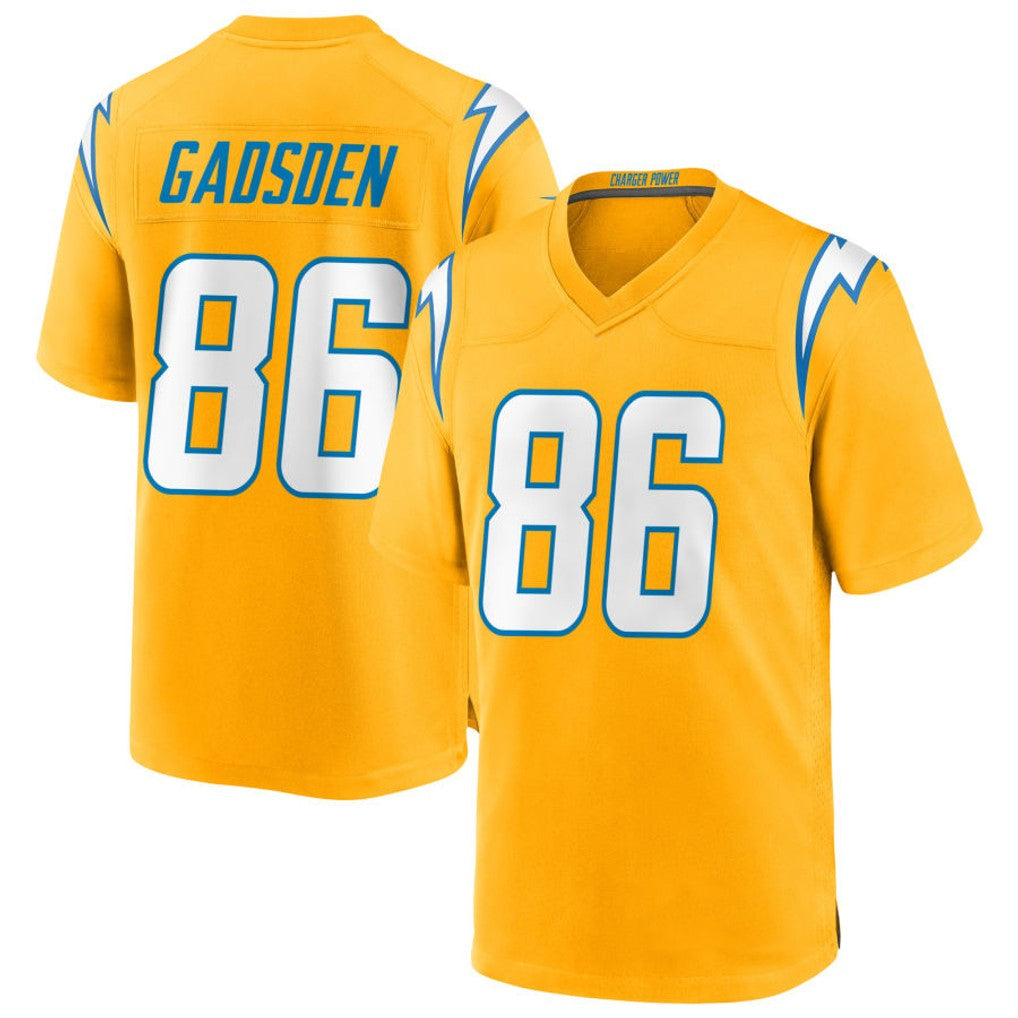 LA.Chargers #86 Oronde Gadsden Player Gold Home Game Football Jerseys football jersey product view 1
