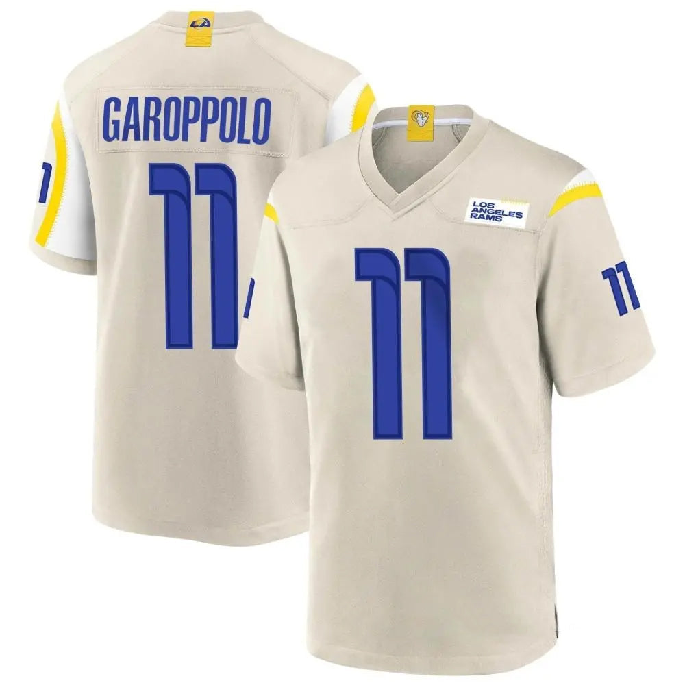 LA.Rams #11 Jimmy Garoppolo Player Bone Game Football Jerseys football jersey product view 1