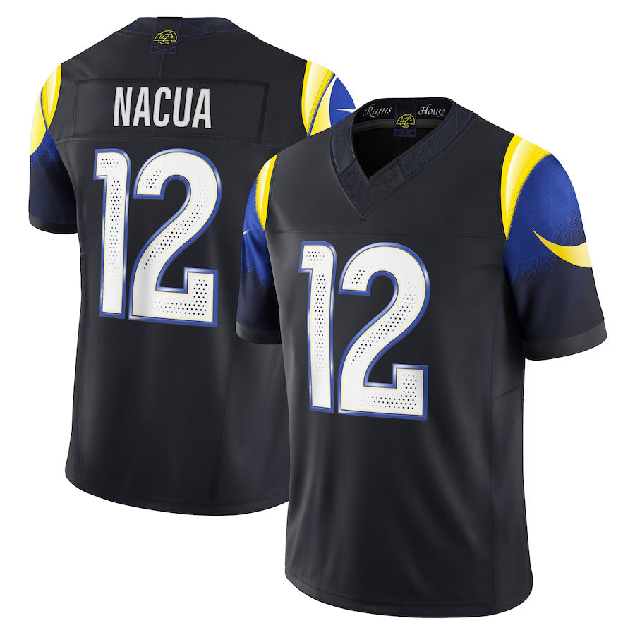LA.Rams #12 Puka Nacua Player Midnight Blue Rivalries Collection Vapor Limited Football Jerseys football jersey product view 2