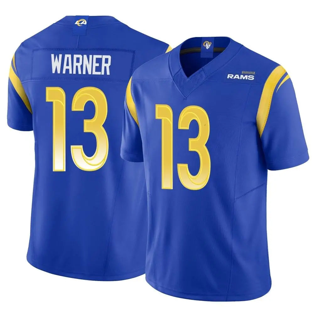 LA.Rams #13 Kurt Warner Player Vapor F.U.S.E. Limited Royal Football Jerseys football jersey product view 1