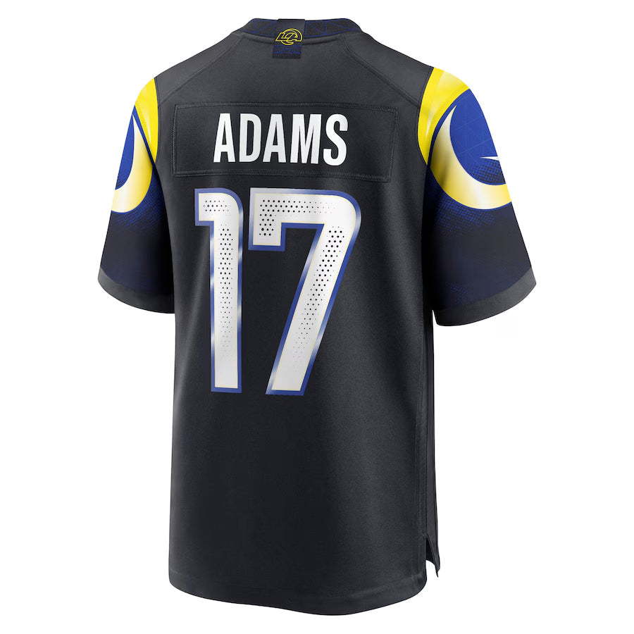 LA.Rams #17 Davante Adams Player Midnight Blue Rivalries Collection Game Football Jerseys football jersey product view 1