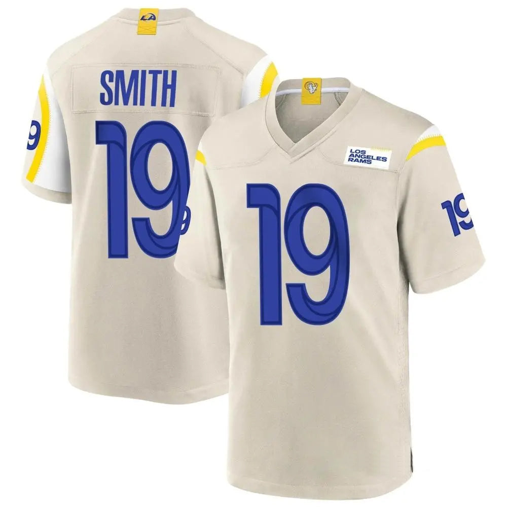 LA.Rams #19 Xavier Smith Player Bone Home Game Football Jerseys football jersey product view 1