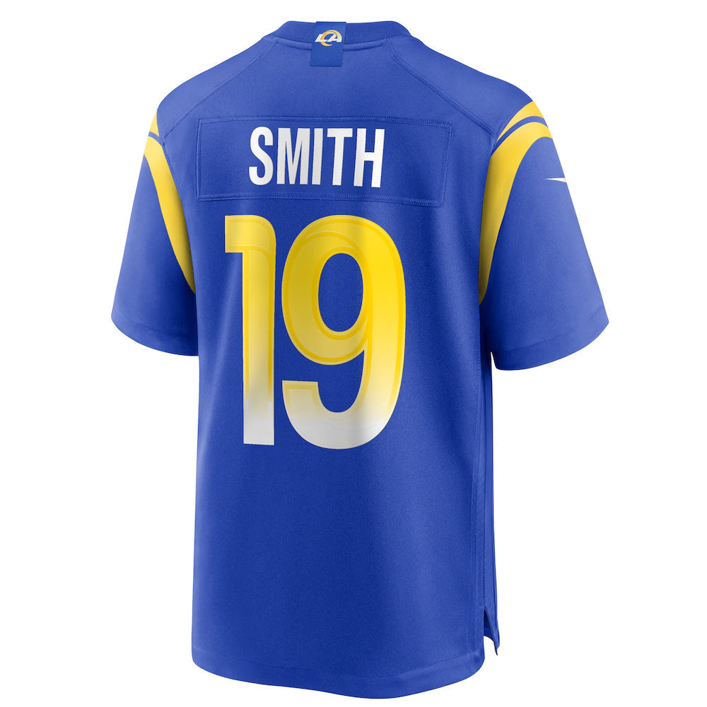 LA.Rams #19 Xavier Smith Player Royal Home Game Football Jerseys football jersey product view 1