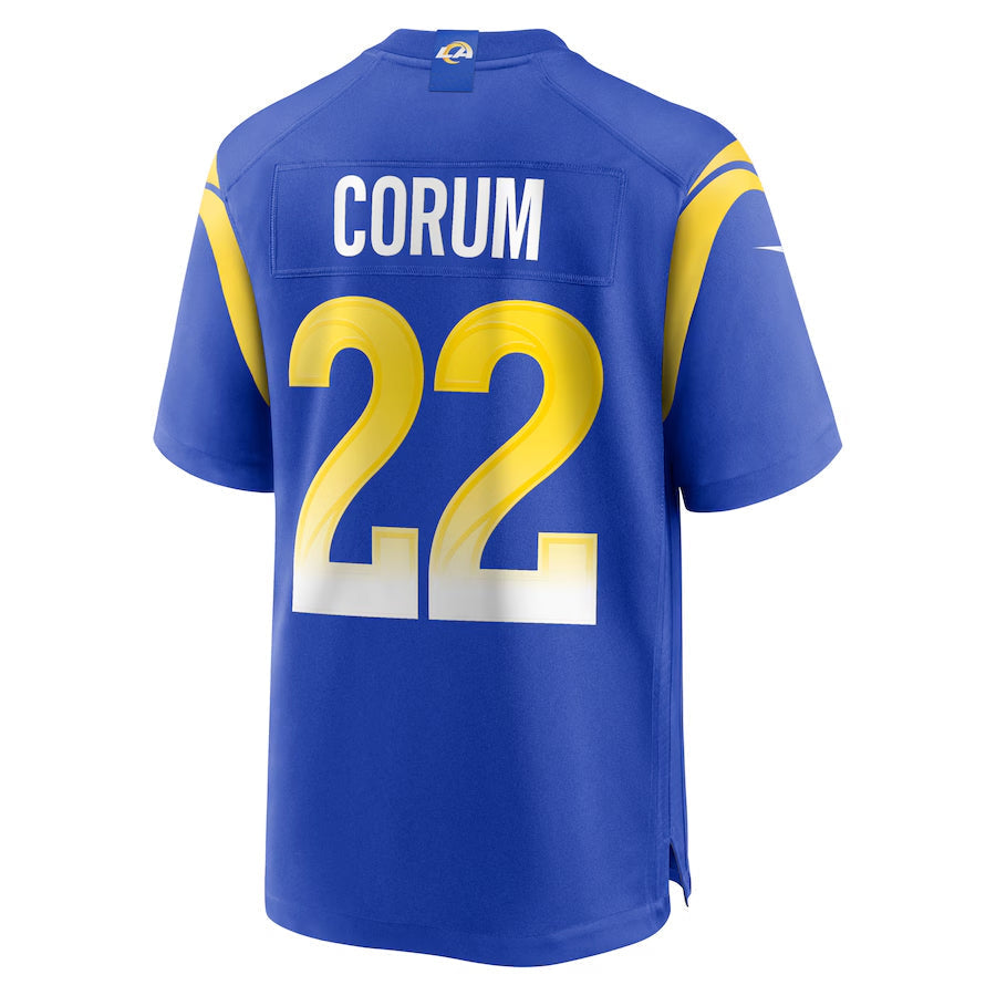 LA.Rams #22 Blake Corum Player Royal Home Game Football Jerseys football jersey product view 1