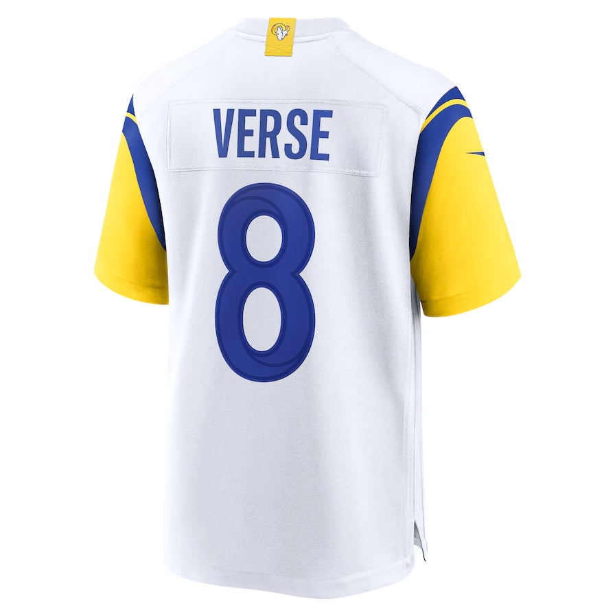 LA.Rams #8 Jared Verse Player White Game Stitched American Football Jerseys football jersey product view 1