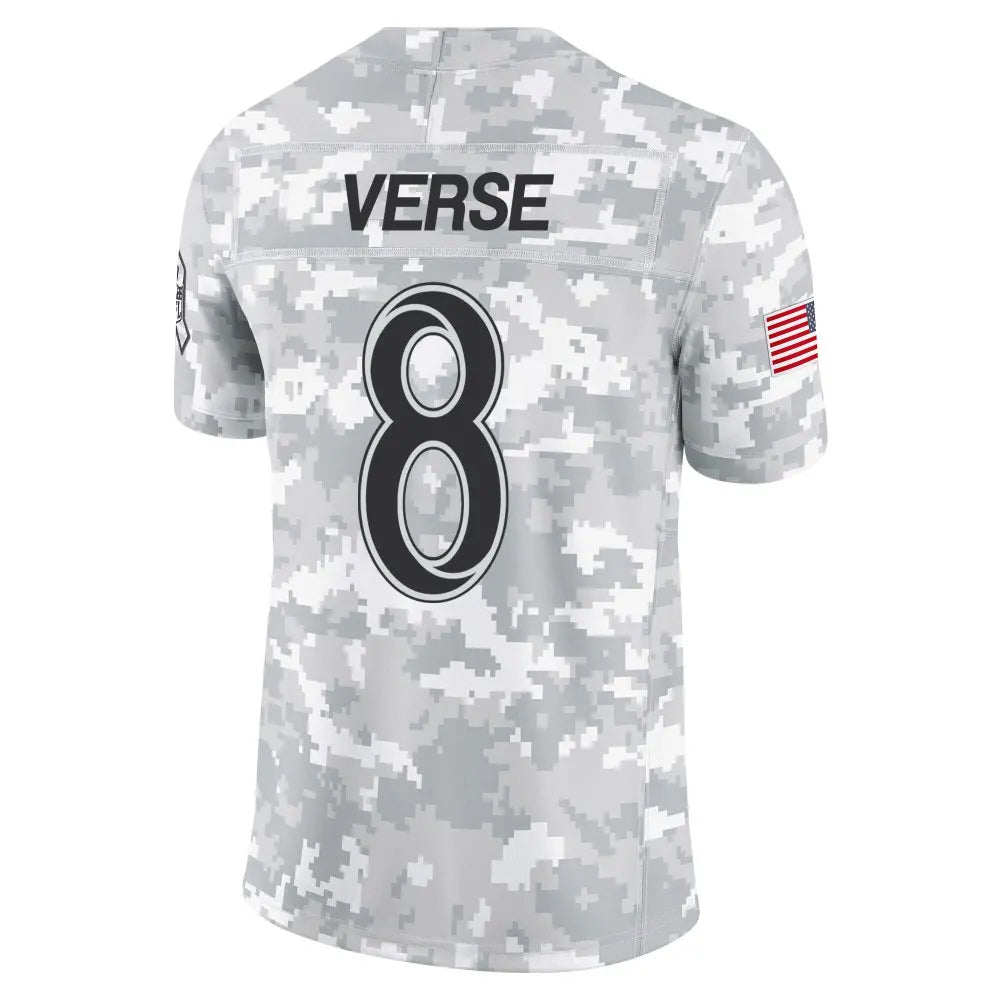 LA.Rams #8 Jared Verse Player Arctic Camo Salute to Service Limited Football Jerseys football jersey product view 1