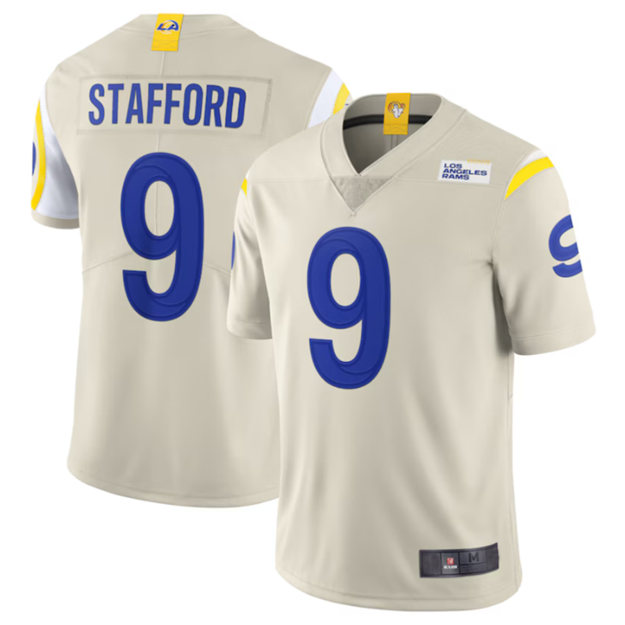 #9 Matthew Stafford Player LA.Rams Bone Vapor Limited American Stitched Football Jerseys football jersey product view 2
